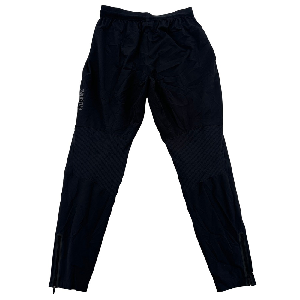 Gymshark Womens Size S Black Athletic Jogger Pants Zip Ankle Pockets Lightweight